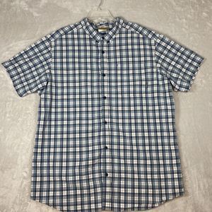 Columbia Men's‎ Sz XXL Button Shirt Short Sleeve Plaid Multicolor Regular Fit